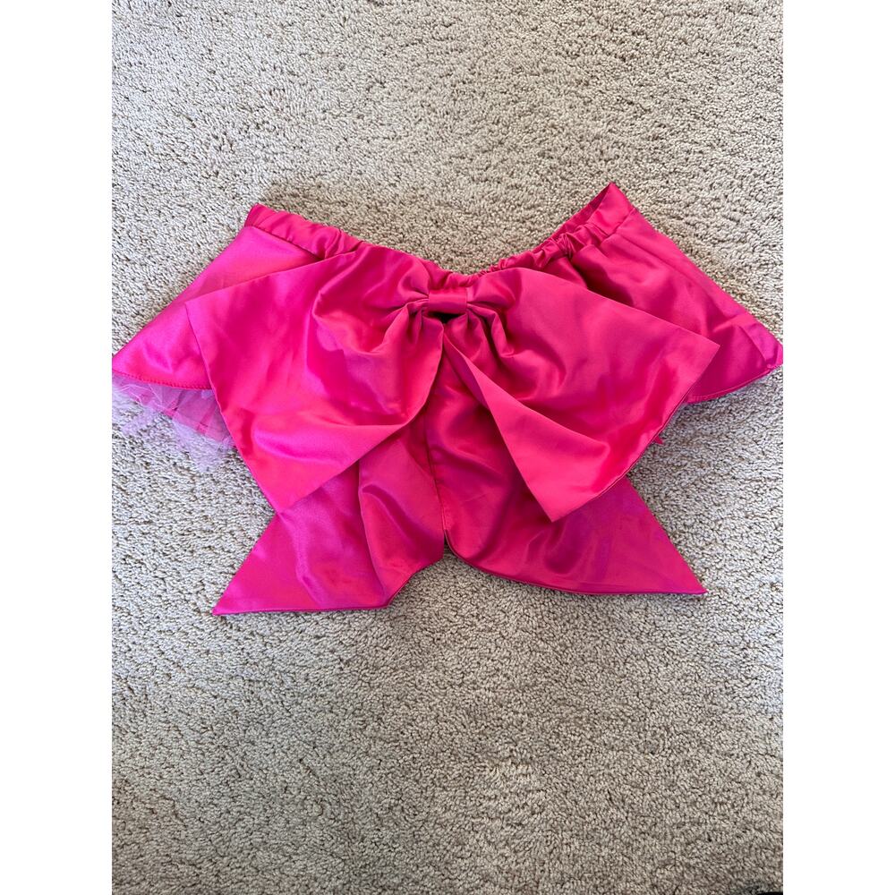 Sexy Little Things Victoria's Secret Santa Baby Bow Back Satin Christmas Skirt